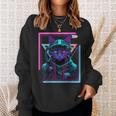 Cyberpunk Cat Kitty Punker Futuristic Cyber Punk Sweatshirt Geschenke für Sie