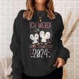 Ich Werde Eine Große Schwester 2024 Cute Penguin Motif Sweatshirt Geschenke für Sie
