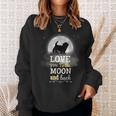 Katzenliebhaber Mond Sweatshirt Love You to The Moon and Back Geschenke für Sie