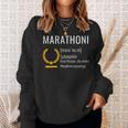 Marathoni Marathon Runner Finisher Sweatshirt Geschenke für Sie
