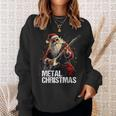 Metal Christmas Christmas Santa Guitar Sweatshirt Geschenke für Sie