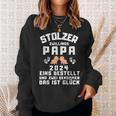 Papa Von Zwillingen 2024 Saying Proud Twin Papa 2024 Sweatshirt Geschenke für Sie