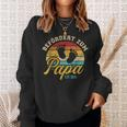 Vintage Retro Befördert Zum Papa 2024 Sweatshirt Geschenke für Sie