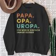 Bester Papa und Opa Retro Sweatshirt, Perfekt für Vatertag Geschenke für alte Frauen
