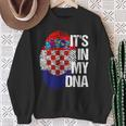 Croatia Hrvatska Flag Home Roots Fingerprint Dna Sweatshirt Geschenke für alte Frauen