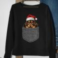 Dachshund Pocket Dog Christmas Black Sweatshirt Geschenke für alte Frauen