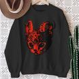 Devil's Satan Demons Kitten Pentagram Cat Sweatshirt Geschenke für alte Frauen