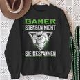 Gamer Die Nicht Sie Respawnen Zocken Gamer Sweatshirt Geschenke für alte Frauen