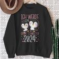 Ich Werde Eine Große Schwester 2024 Cute Penguin Motif Sweatshirt Geschenke für alte Frauen