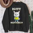 Igitt Menschen Katze Lustige Spruch Katzen Sweatshirt Geschenke für alte Frauen