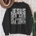 With Jesus Der Weg Die True Das Leben Sweatshirt Geschenke für alte Frauen