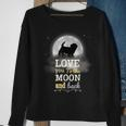Katzenliebhaber Mond Sweatshirt Love You to The Moon and Back Geschenke für alte Frauen