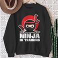 Lustiges Ninja Kampfsport Kinder Sweatshirt Geschenke für alte Frauen