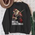 Metal Christmas Christmas Santa Guitar Sweatshirt Geschenke für alte Frauen