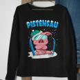 Pistensau Ski Sau Winter Skiing Slogan Piste Sweatshirt Geschenke für alte Frauen
