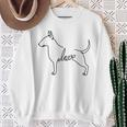 Bull Terrier Dogs Love Love Single Line Sweatshirt Geschenke für alte Frauen
