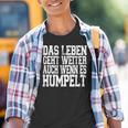 Mrt With Text Das Leben Geht Weiter Auch Wenn Es Humpelt German Language Kinder Tshirt