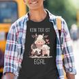 Vegetarier Kein Tier Ist Egal Veganer Kuh Schwin German Kinder Tshirt