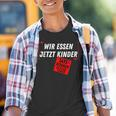 With Witz Saying Wir Essen Jetzt Kinder Punctuation Marks S Kinder Tshirt