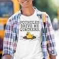 Schlaglöcher Straßenarbeiten Ente Lustig Kinder Tshirt