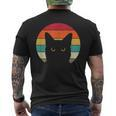 Cat Retro Vintage Cat T-Shirt mit Rückendruck