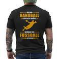 Handball Vs Fußball Genuine Handball T-Shirt mit Rückendruck