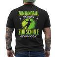 Handballgeborenes Kindershirt - Zur Schule Gezwungen, Handball-Kurzärmliges Herren-T-Kurzärmliges Herren-T-Shirt