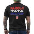 Hrvatska Father Croatia Flag Best Dad Ever Najbolji Tata Ikad T-Shirt mit Rückendruck