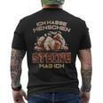Ich Hasse Menschen Steinmag Ich Geologist T-Shirt mit Rückendruck