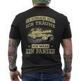 Ich Schnarche Nicht Panzer German Language T-Shirt mit Rückendruck