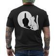 Middle Finger Cat Middle Finger Shadow S T-Shirt mit Rückendruck