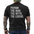 Pepaw Der Mann Der Mythos Die Legende Opa-Vatertag T-Shirt mit Rückendruck