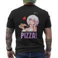 Pizza Lover Anime T-Shirt mit Rückendruck