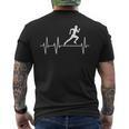 Running Jogger Heartbeat Heartbeat Outfit Sport T-Shirt mit Rückendruck