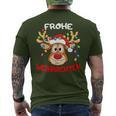 Reindeer Merry Christmas T-Shirt mit Rückendruck
