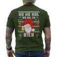 Ho Ho Hol Mir Mal Ein Bier Christmas Slogan T-Shirt mit Rückendruck