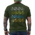 Vintage Bikes Biker Retro Bicycle Cycling Xmas T-Shirt mit Rückendruck