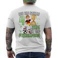 Children's Football Boy 4Th Birthday Ich Bin Schon 4 Jahre 80 T-Shirt mit Rückendruck