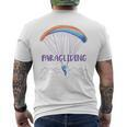 Paraglider Text Auf Parachute Mit Paraglider Flies In Gray T-Shirt mit Rückendruck