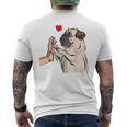 Pug Love Dog Holder Idea T-Shirt mit Rückendruck