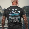 1974 Jahrgang Mann Frau 50 Years 50Th Oldtimer T-Shirt mit Rückendruck Geschenke für alte Männer