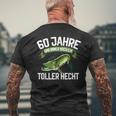 60 Jahre Und Noch Ein Tolle Pike Angler Birthday S T-Shirt mit Rückendruck Geschenke für alte Männer