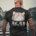 ACAB All Cats Are Beautiful Pets Animals Kitten Cats T-Shirt mit Rückendruck Geschenke für alte Männer