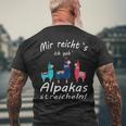 Alpaca And Lamas Mir Reichts Ich Geh Alpacas Strokes T-Shirt mit Rückendruck Geschenke für alte Männer