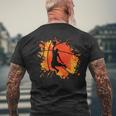 Basketball Sport Basketball Player Silhouette Basketball T-Shirt mit Rückendruck Geschenke für alte Männer