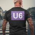 Berlin U-Bahn Line U6 Souvenir T-Shirt mit Rückendruck Geschenke für alte Männer
