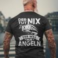 Der Tut Nix Der Will Nur Fischen German Language T-Shirt mit Rückendruck Geschenke für alte Männer
