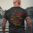 Deutschland Karte Umriss Städte Berlin Hamburg Köln Flagge T-Shirt mit Rückendruck Geschenke für alte Männer