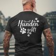 Die Mit Den Hunde Geht Saying Dog Gassi Paw T-Shirt mit Rückendruck Geschenke für alte Männer