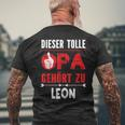 Dieser Tolle Opa Gegehört Zu Leon Opi German Langu T-Shirt mit Rückendruck Geschenke für alte Männer